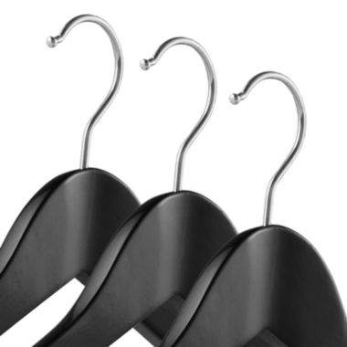 Casafield - 6 Wide Shoulder Wooden Suit Hangers - Premium Lotus Wood, Non-Slip Pant Bar & Chrome Swivel Hook for Dress Clothes, Coats, Jackets, Pants, Shirts, Skirts. View a larger version of this product image.