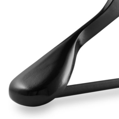 Casafield - 6 Wide Shoulder Wooden Suit Hangers - Premium Lotus Wood, Non-Slip Pant Bar & Chrome Swivel Hook for Dress Clothes, Coats, Jackets, Pants, Shirts, Skirts. View a larger version of this product image.