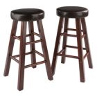 Alternate image 0 for Maria 2-Pc Cushion Seat Counter Stool Set, Espresso & Walnut