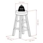 Alternate image 3 for Maria 2-Pc Cushion Seat Counter Stool Set, Espresso & Walnut