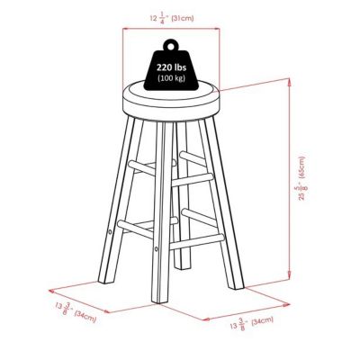 Maria 2-Pc Cushion Seat Counter Stool Set, Espresso & Walnut. View a larger version of this product image.