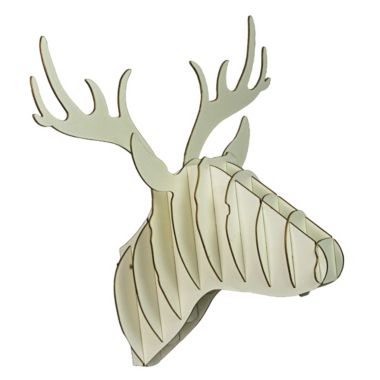 Shiraleah Paintable White Deer Head DIY Wall Mount Trophy Sculpture Western Décor. View a larger version of this product image.