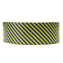 Wrapables Washi Masking Tape, Cute and Colorful Group / Lime & Purple Diagonal Stripe