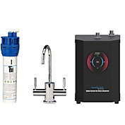 AquaNuTech AquaNuTech C Spout Hot Cold Water Filtration Faucet with Dispenser, Chrome