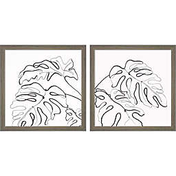 Metaverse Art Infinity of Simple by Eva Watts 14-Inch x 14-Inch Framed Wall Art (Set of 2)