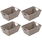 Alternate image 0 for mDesign Hyacinth Home Storage Basket for Cube Furniture, 4 Pack