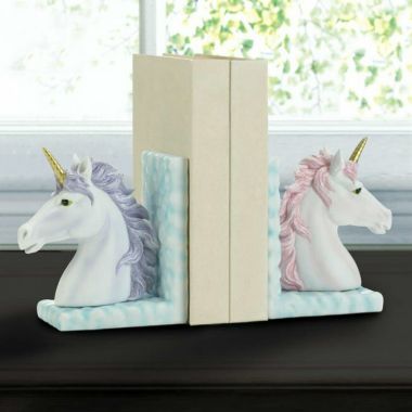 Dragon Crest Magical Unicorn Bookends. View a larger version of this product image.
