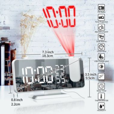 Kitcheniva Desk Dual Alarm Clock LCD LED Digital, Black. View a larger version of this product image.