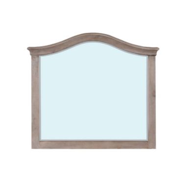 Slickblue 40 Inch Smith Modern Rectangular Wall Mirror, Glossy Pine Wood Frame, Brown. View a larger version of this product image.