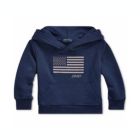 Alternate image 0 for Ralph Lauren Little Boy's Embroidered Terry Cotton Hoodie Blue Size 6