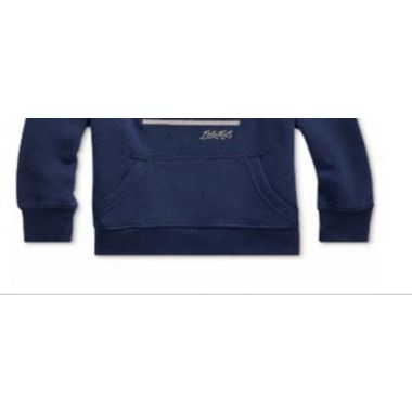 Ralph Lauren Little Boy's Embroidered Terry Cotton Hoodie Blue Size 6. View a larger version of this product image.