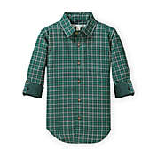 Hope & Henry Boys&#39; Convertible Double Weave Button Down Shirt (Green and Gray Check, 18-24 Months)