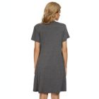 Alternate image 3 for cheibear Women's Sleepwear Strtechy with Pockets Nightshirt Lounge Dress Pajama Nightgown Small Dark Gray