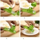 Alternate image 2 for Kitcheniva Plastic Stainless Steel Garlic Press Chopper Green