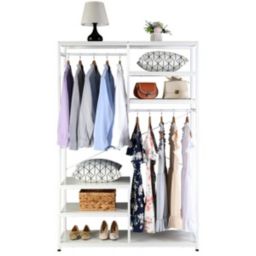 Infinity Merch Heavy Metal Double Suspender Wardrobe Organizer in White