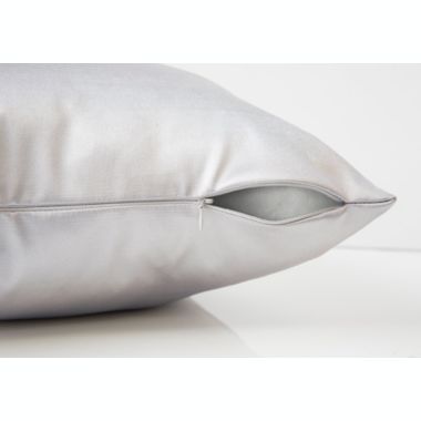 Monarch Specialties I 9337 Pillow - 18" X 18" / Silver Satin / 2pcs. View a larger version of this product image.