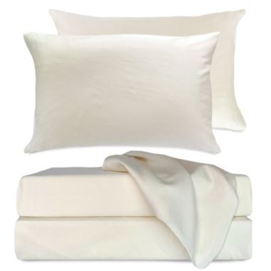 BedVoyage Luxury 100% viscose from Bamboo Bed Sheet Set, Queen - Ivory. View a larger version of this product image.