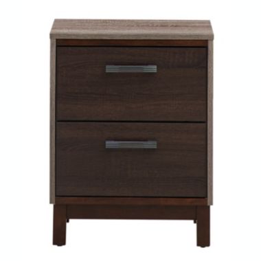 Passion Furniture Magnolia 2-Drawer Brown Nightstand (24 in. H x 15.5 in. W x 19 in. D). View a larger version of this product image.