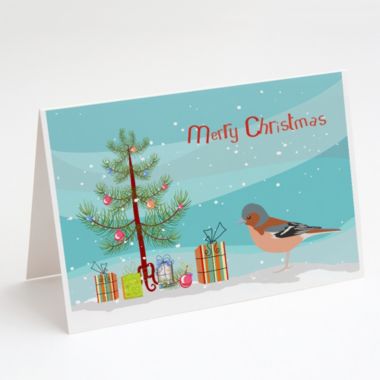 Caroline S Treasures Finch Merry Christmas Greeting Cards And Envelopes Pack Of 8 7 X 5 Bed Bath Beyond