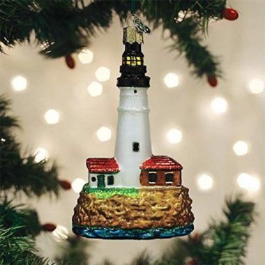 Old World Christmas 20117 Glass Blown Portland Head Lighthouse Ornament. View a larger version of this product image.