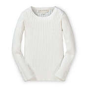 Hope & Henry Girls&#39; Rib Knit Sweater Top (Soft White, 3-6 Months)