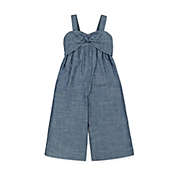 Hope & Henry Girls&#39; Bow Front Wide Leg Jumpsuit (Blue Chambray, 3)