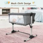 Alternate image 3 for Slickblue Travel Portable Baby Bed Side Sleeper  Bassinet Crib with Carrying Bag-Gray