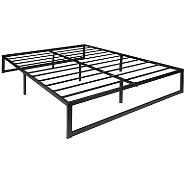 Emma + Oliver 14 Inch queen Metal Platform Bed Frame/Steel Slat Support/No Box Spring Needed. View a larger version of this product image.