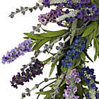 Alternate image 2 for Nearly Natural Purple Decorative Lavender Spring Wreath, 20-Inch