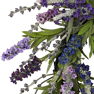 Nearly Natural Purple Decorative Lavender Spring Wreath, 20-Inch. View a larger version of this product image.