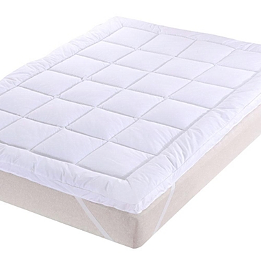 Egyptian Linens 2-Inch Thick Comfort Mattress Topper 100% Cotton Shell, White Alternative Down fill. View a larger version of this product image.