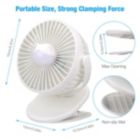 Alternate image 2 for Stock Preferred 360 Degree Rotation Portable Clip Fan in White