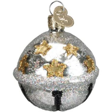 Old World Christmas Glass Blown Tree Ornament, Silver Jingle Bell. View a larger version of this product image.
