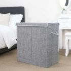 Alternate image 2 for BreeBe Fabric Double Laundry Hamper