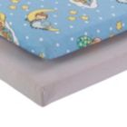 Alternate image 0 for Everyday Kids 2 Pack n Play and Portable Crib Mattress Sheets - Precious Moments Boys - 100% Cotton