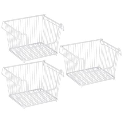 Storage Basket mcw-c37 12x28x20cm White Dekokorb Basket Storage 
