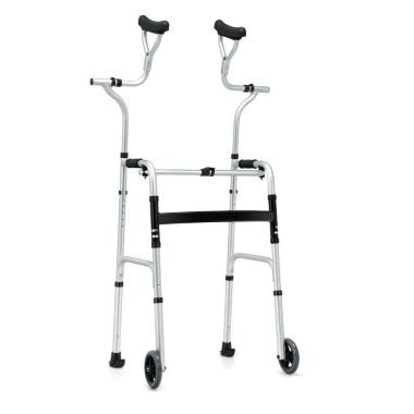 Slickblue Folding Rehabilitation Auxiliary Standard Walker Aluminum Alloy with Support. View a larger version of this product image.