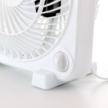Impress 9 Inch Box Fan- White. View a larger version of this product image.