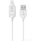 Alternate image 0 for Scosche - Charge & Sync Lightning/Micro USB MFI to USB-C Cable 3ft White Strikeline