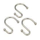 Alternate image 2 for Carnation Home Fashions "S" Shower Curtain Hooks - Brushed Nickel 2" x 3"