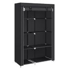 Alternate image 0 for SONGMICS Portable Closet, Clothes Storage Organizer with 6 Shelves, 1 Clothes Hanging Rail, Non-Woven Fabric Closet, Metal Frame, 17.7 x 41.3 x 66.1 Inches, Black
