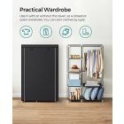 Alternate image 2 for SONGMICS Portable Closet, Clothes Storage Organizer with 6 Shelves, 1 Clothes Hanging Rail, Non-Woven Fabric Closet, Metal Frame, 17.7 x 41.3 x 66.1 Inches, Black