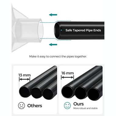 SONGMICS Portable Closet, Clothes Storage Organizer with 6 Shelves, 1 Clothes Hanging Rail, Non-Woven Fabric Closet, Metal Frame, 17.7 x 41.3 x 66.1 Inches, Black. View a larger version of this product image.