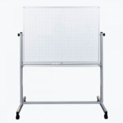Luxor 48" x 36" Mobile Magnetic Double-Sided Ghost Grid Whiteboard
