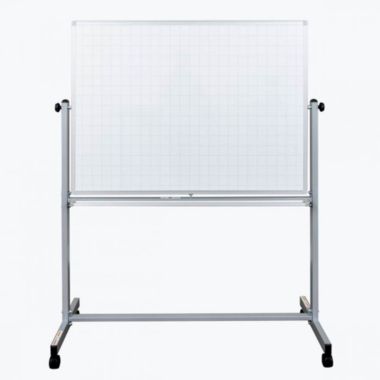 Luxor 48" x 36" Mobile Magnetic Double-Sided Ghost Grid Whiteboard. View a larger version of this product image.