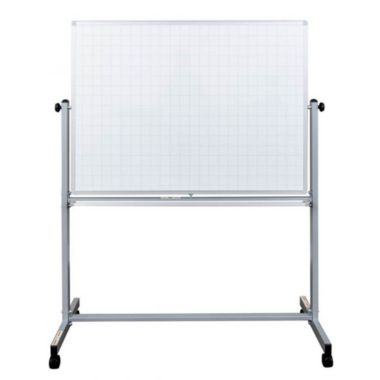 Luxor 48" x 36" Mobile Magnetic Double-Sided Ghost Grid Whiteboard. View a larger version of this product image.