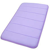 PiccoCasa Memory Foam Bath Mat Rug for Bathroom, Soft and Absorbent Bath Rug Mat, Velvet Bathroom Floor Mat for in The Front of Bathtub, Toilet, 32" x 20", Purple