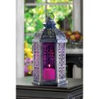 Alternate image 2 for Zingz & Thingz 10.5" Silver and Purple Enchanted Candle Lantern