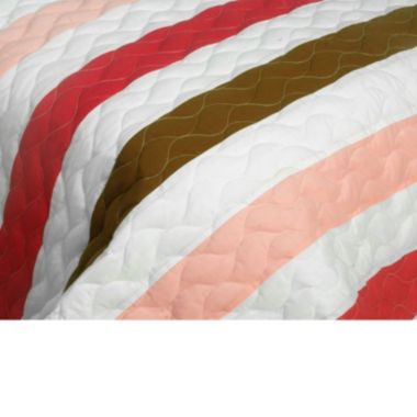 Blancho Bedding Touch of Love 3PC Vermicelli-Quilted Patchwork Quilt Set (Full/Queen Size). View a larger version of this product image.