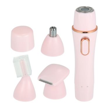 Unique Bargains Facial Hair Removal Kit for Women, 4 in 1 Hair Trimmer Hair Remover for Eyebrow, Legs, Bikini, Nose, with USB Charger, Pink. View a larger version of this product image.